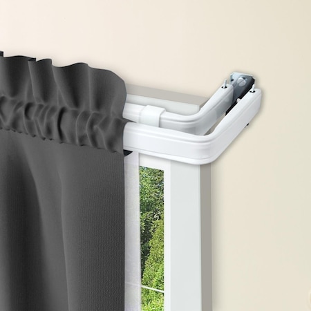Central Design Double Lockseam Curtain Rod, Extends Upto 84 to 120 in. KLS2084-D